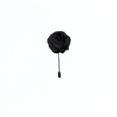 BLACK CLASSIC ROSE LAPEL PIN